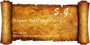 Sipos Gáspár névjegykártya