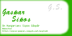 gaspar sipos business card